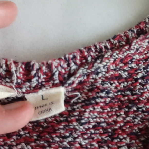 Lucky Brand Denim Co. Knit Tank Red, White, and Blue Women's size Large - Picture 9 of 17